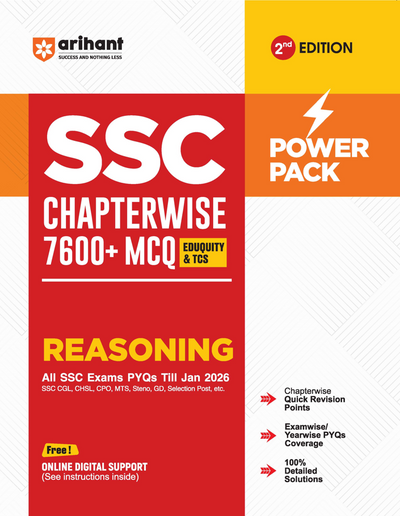 SSC Reasoning Chapterwise 7600+ MCQs | For CGL, CHSL, CPO, MTS, GD & Steno Exams | Eduquity & TCS Questions Till 2026 | Quick Revision Points + 100% Detailed Solutions