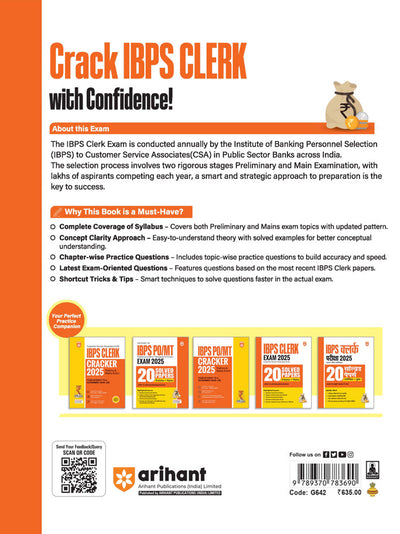 IBPS Clerk Prelims & Mains Exam 2025 | Customer Service Associate (CSA) | 3000+ Practice MCQs with Explanations | Complete Coverage of Both Stages – Prelims & Mains | Free Online Support