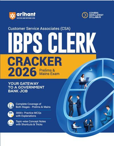 IBPS Clerk Prelims & Mains Exam 2026 | Complete Study Guide | Chapterwise &Topic-wise Concept Notes, Shortcuts & Tricks | 3000+ Practice MCQs with Detailed Explanations