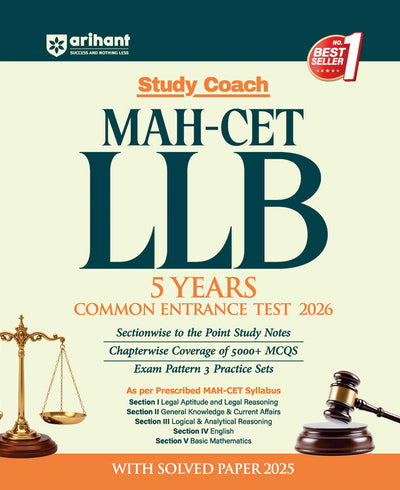 MAH CET LLB (5 Years) Common Entrance Test 2026 | Study Coach | 5000+ MCQs, Study Notes, with Solved Papers 2025 