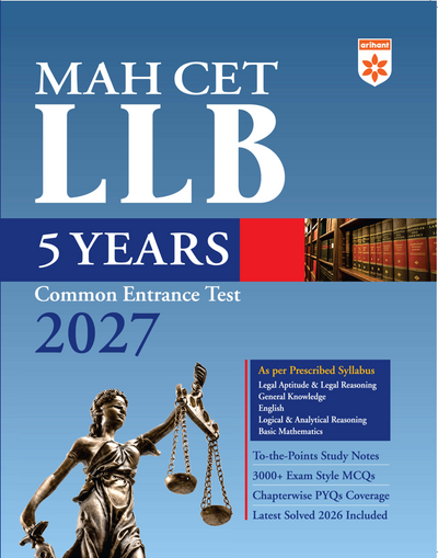 MAH CET LLB 5 Years Entrance Exam 2027 | Complete Guide for Legal Aptitude, Legal Reasoning, GK, English & Logical Reasoning | 3000+ MCQs, Chapterwise PYQs & Solved Paper 2026