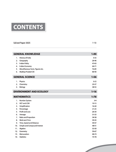 Madhya Pradesh Excellence Model School Class 9th Entrance Exam 2026 I Study Guide I Complete Coverage of the Syllabus with latest 2025 Solved Paper