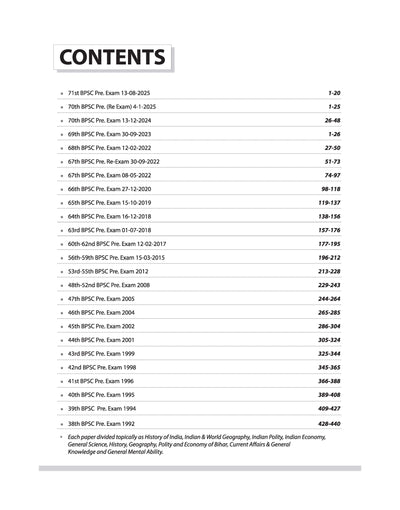 72nd BPSC Combined (Pre) Exam | Yearwise & Topicwise Solved Papers 2025–1992 (71st–38th) | 25 Papers, 3500+ Questions with Authentic Explanations | Trend Analysis & Updated Facts | Edition 2026