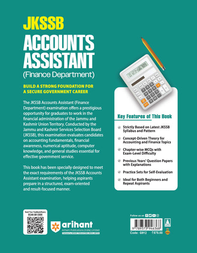 JKSSB Accounts Assistant (Finance Department) Recruitment Exam 2026 | Complete Study Guide | Accountancy, GK (UT of J&K), Maths, English, Economics & Computers