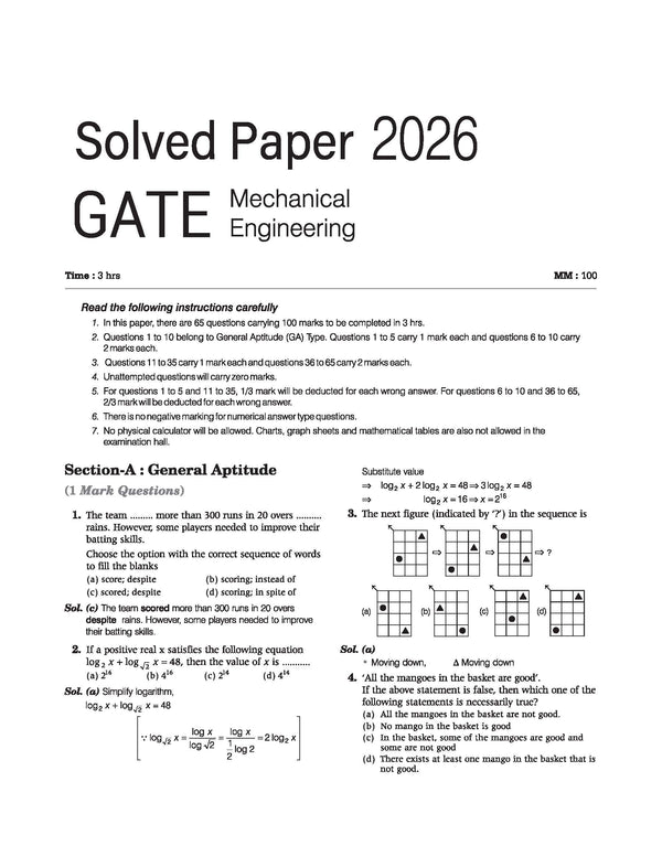 GATE Mechanical Engineering book table of contents