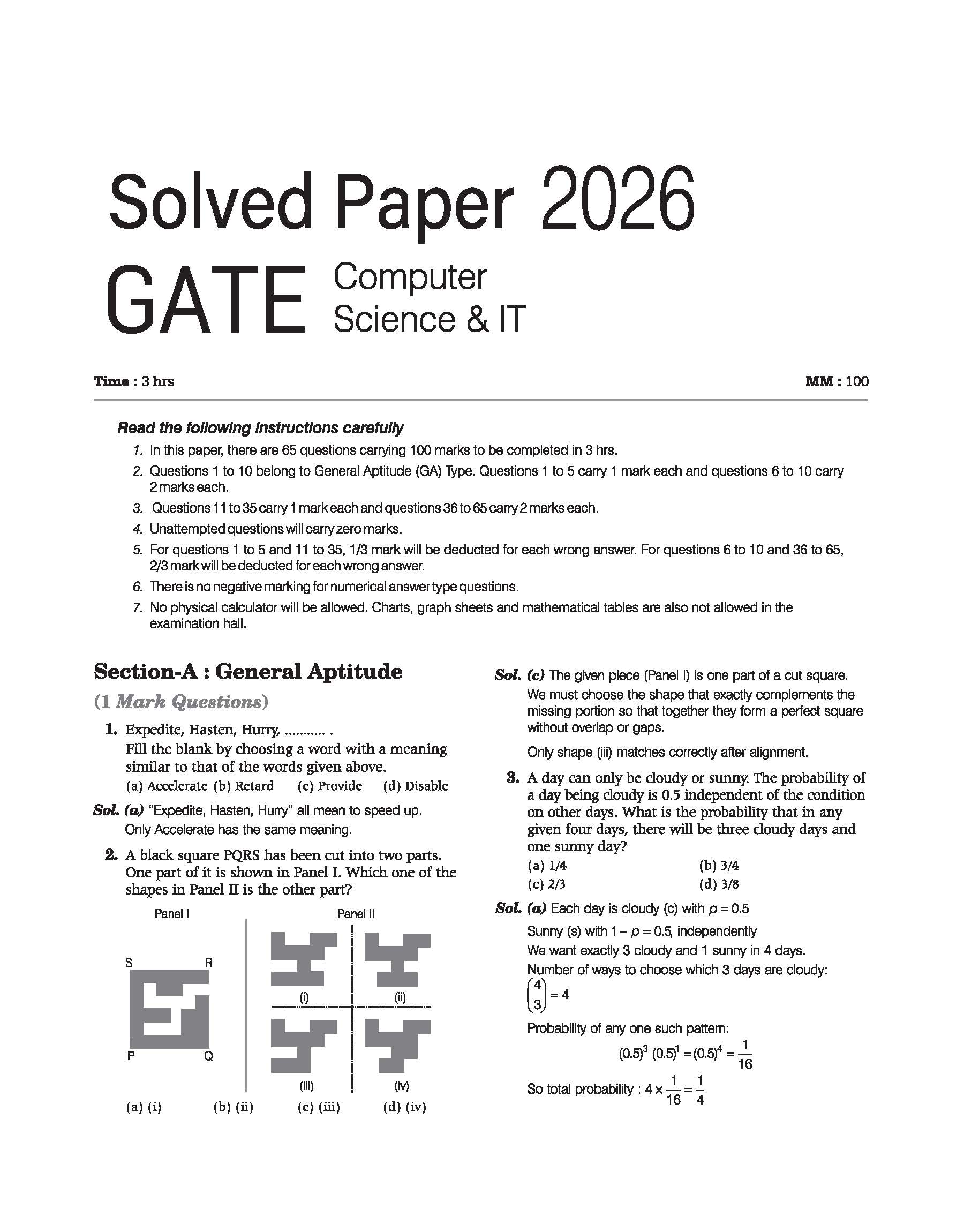 Best GATE Computer Science Solved Papers Book 2026 – arihantbooks