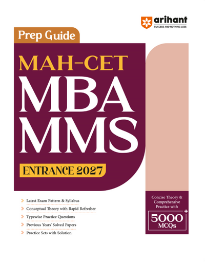 Prep Guide MAH MBA/MMS CET 2027 | Complete Guide as per Latest Exam Pattern & Syllabus | 5000+ MCQs, Conceptual Theory, Practice Questions, Solved Papers 2026 & Practice Sets with Solutions