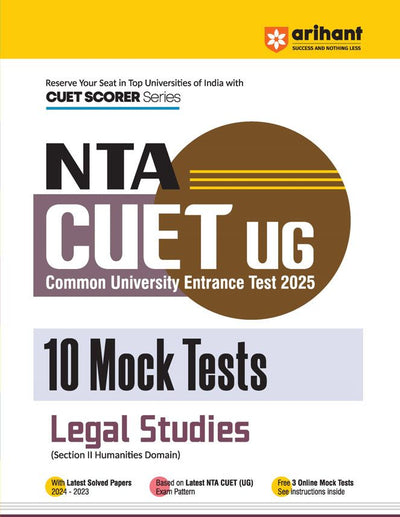 NTA CUET UG (Common UniversityEntrance Test 2025) 10 Mock Tests Legal Studies