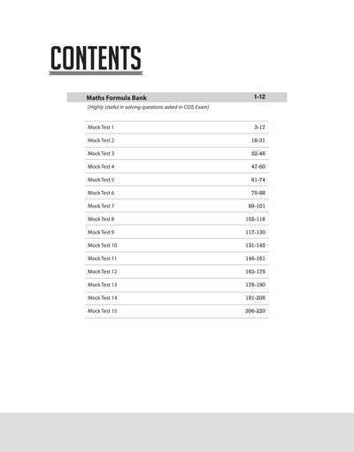 Mission Uniform CDS 15 | Mock Tests - Elementary Mathematics | English Medium