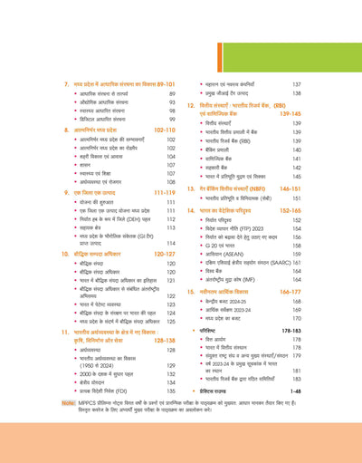 MPPSC Prelims Handwritten Notes | Unit 6 : Economy of India and Madhya Pradesh | Hindi Medium
