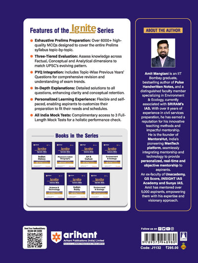 Ignite Topicwise MCQs - Environment & Ecology for UPSC & State PCS Prelims | 750+ MCQs with Explanations | UPSC Assessment + Past Learning Round | 50+ Direct Hits in Prelims