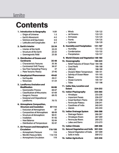 Ignite Topicwise MCQs Physical & Indian Geography For UPSC & State Pre Pcs Exams | English Medium
