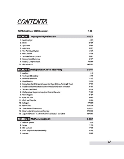 Face To Face MAT | 26 Years Chapterwise Solved Papers (2024-2000)