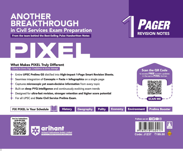 UPSC Prelims Polity Pixel 1 Pager Revision Notes book cover