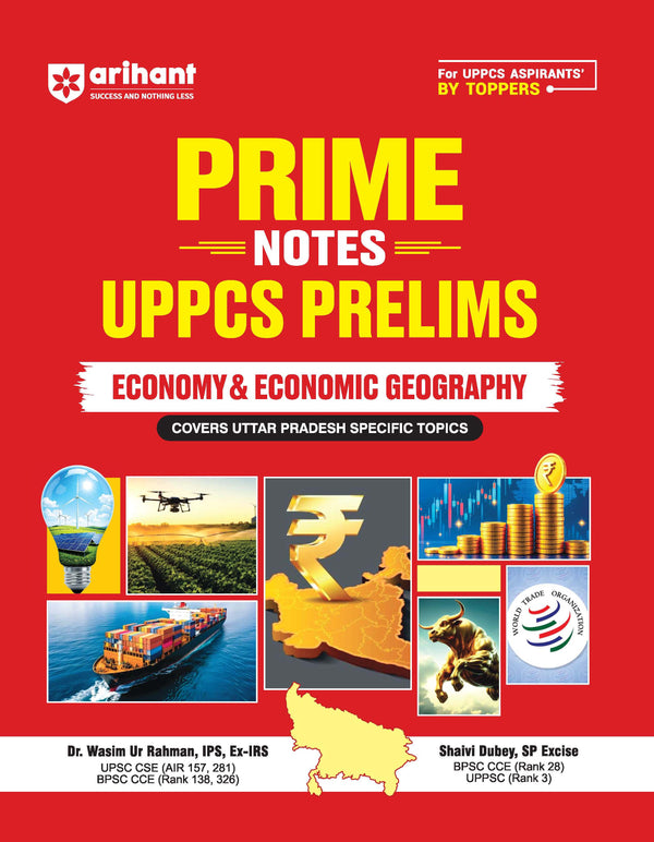 Prime Notes UPPSC Prelims Economy & Economic Geography | Covers Uttar Pradesh Specific Topics) | PYQ-Based Crisp Notes for Quick Revision | Complete Syllabus Coverage for UPSC Prelims