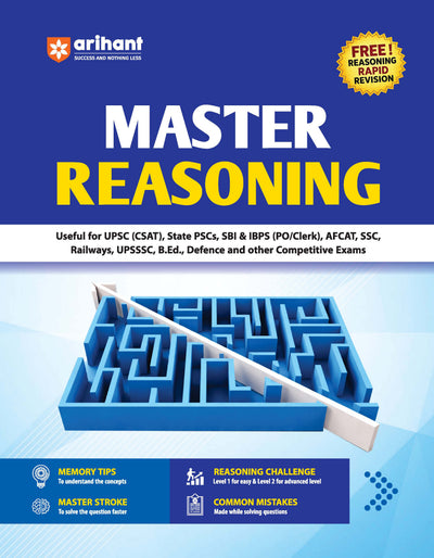 Master Reasoning (Verbal, Analytical & Non-Verbal Reasoning) | Easy-to-Understand Theory, Memory Tips, Master Stroke Techniques, Trick Mantras, Latest PYQs & Exam-Based Strategy and Practice | Completely Revised Edition 2027