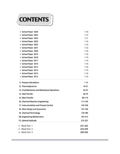 GATE Chemical Engineering Chapterwise Solved Papers 2026–2000 |Chapterwise & Yearwise Detailed Explanations as per GATE Pattern