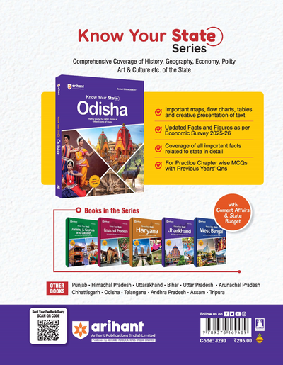 Know Your State Odisha | Highly Useful for OPSC, OSSC & Other Exams | Practice MCQs, PYQs & Budget 2026-27 | With Coloured MAP