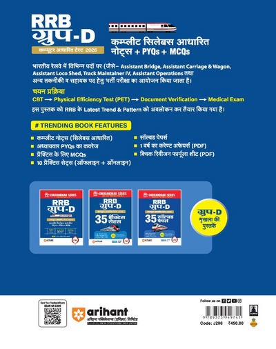 RRB Group-D (Level 1) Computer Based Test 2026 | Complete Study Package | Based on Latest Exam Pattern | Hindi Medium