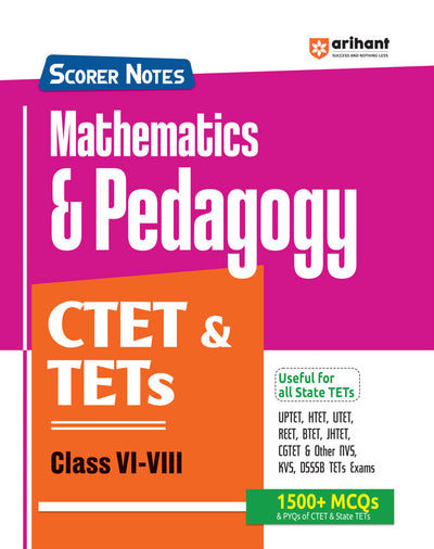 Combo of CTET Scorer Class (VI - VIII) | Mathematics & Pedagogy & Science & Pedagogy | English Medium