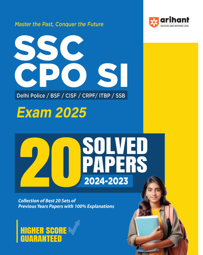 Afa Paper Buy SSC CPO SI Exam 2025 Solved Papers | English Medium – arihantbooks
