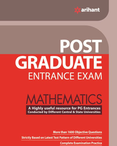 Post Graduate (PG) Entrance Exam - Mathematics| Hindi Medium