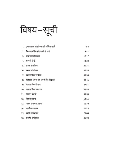 Post Graduate (PG) Entrance Exam - Commerce | Hindi Medium