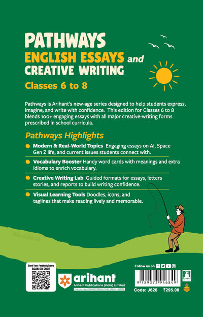 Pathways English Essays & Creative Writing for Classes 6–8 | 100+ Model Essays, Vocabulary Booster & Creative Writing Tasks | Improve School Writing, Grammar & Expression Skills