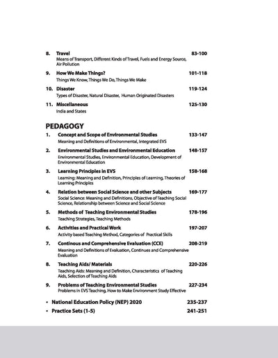 CTET & TETs 2025 Scorer Notes Environmental Studies& Pedagogy Class (I -V)| English Medium