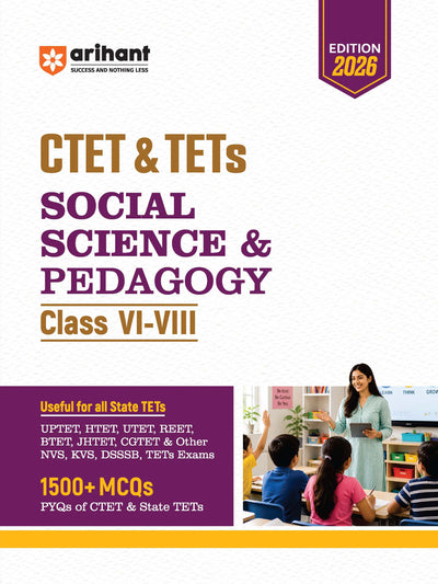 CTET & TETs Social Science & Pedagogy for Class 6-8 | 1500+ MCQs with PYQs of CTET & State TETs | Useful for UPTET, HTET, REET, DSSSB, KVS & Other TET Exams