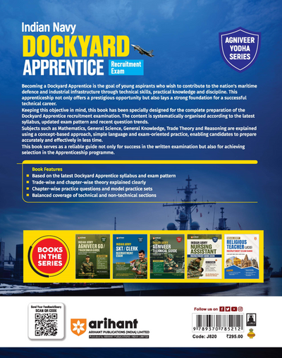 Indian Navy Dockyard Apprentice Recruitment Exam | All Trades | Chapterwise Study Notes & Practice Questions | Latest Exam Pattern Based Agniveer Yodha Series