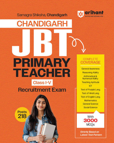 Chandigarh JBT Primary Teacher (Class I–V)Exam Guide | 3000+ MCQs | Based on Latest Pattern | Complete Syllabus Coverage
