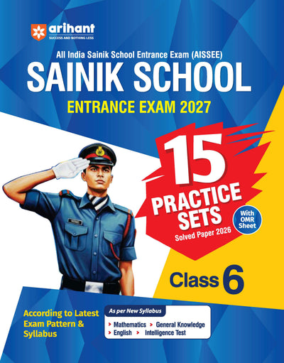 Combo of AISSEE SainikSchool Class 6 Entrance Exam 2027 | Study Guide, 15 Practice Sets with Solved Paper 2026 | English Medium