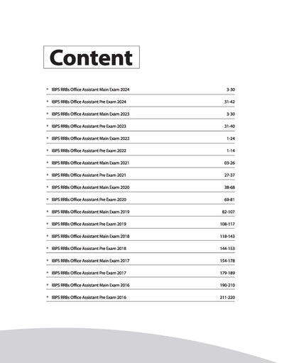 IBPS RRB (CRP-XIV) Office Assistant (Multipurpose) Prelims & Mains Exam 2025 | 18 Solved Papers (2016–2024) 9 Prelims & 9 Mains |with 100% Detailed Explanations