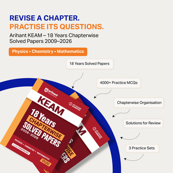 KEAM 2027 | 18 Years Chapterwise Solved Papers (2009–2026) | Physics, Chemistry & Mathematics | 4000 MCQs Practice Sets | Kerala Engineering Architecture Medical Entrance Exam | English Medium