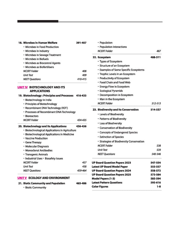 UP Board 2026-27 Complete Course Biology Class 12 | Based on NCERT Textbook | NEP 2020 | Chapter Tests, Topic Tests, Model Papers with OMR Sheet & Project Work Included