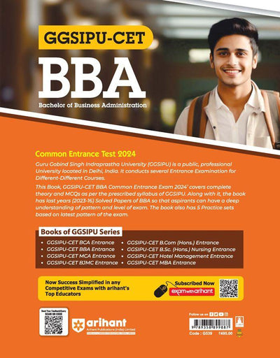 GGSIPU-CET BBA (Bachelor Of Business Administration)Common Entrance Test2024