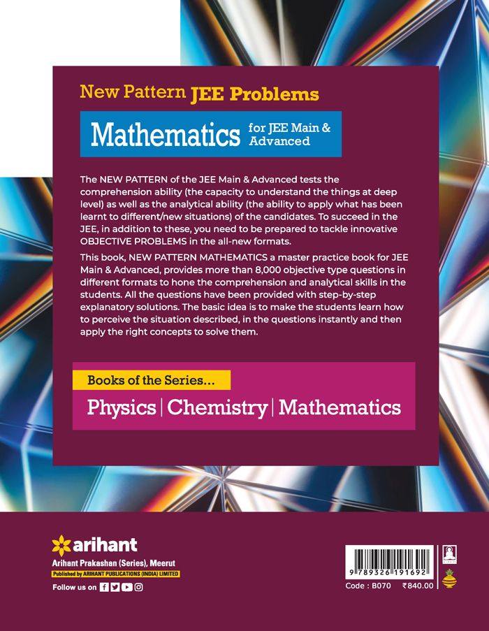 Jee Problems Math Best New Pattern JEE Mathematics Problems Book 2026 – arihantbooks