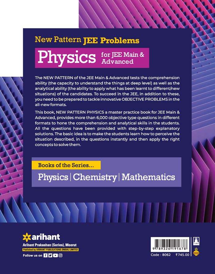 Jee Advanced Pattern Best New Pattern JEE Physics Problems Book 2026 – arihantbooks