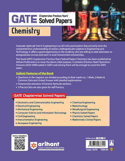 GATE Chemistry Chapterwise Previous Years' Solved Papers (2024-2000)