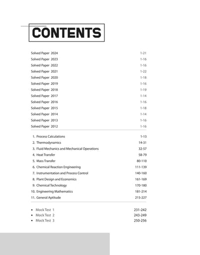 GATE Chemical Engineering | Chapterwise Previous Years' Solved Papers 2024-2000