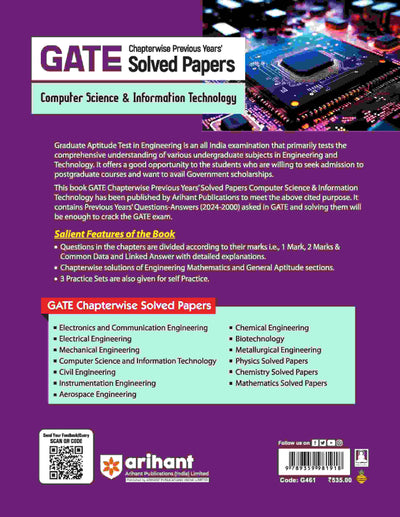 GATE Computer Science & Information Technology | Chapterwise Previous Years' Solved Papers (2024-2000)