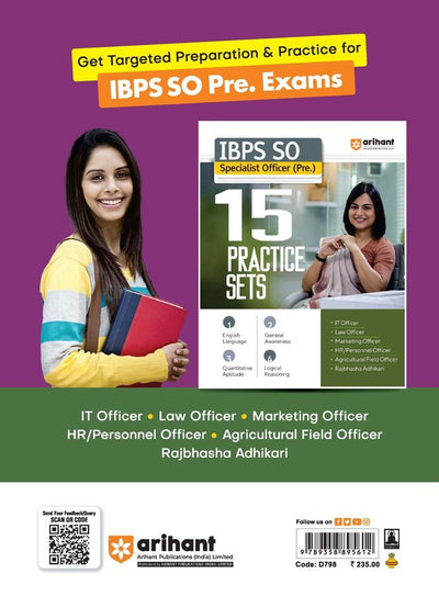 IBPS SO Main HR/Personal Officer | Complete Study Material with 15 Practice Sets | English Medium