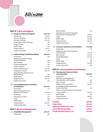 All In One CBSE Home Science Class 12th For CBSE Exams 2025 | Based On Latest NCERT