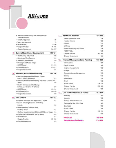 All In One CBSE Home Science Class 11th | For CBSE Exams 2025 | Based On NCERT