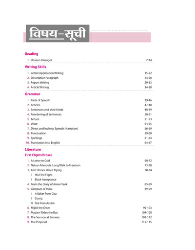 Avtar UP Board | English -Class 10th Exam 2025 | Chapterwise Question Bank