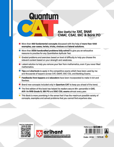 Quantitative Aptitude Quantum CAT Also useful for XAT, CMAT, CSAT, SSC & Bank PO