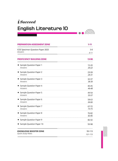 i-Succeed ICSE Literature in English (Paper 2 ) Class 10th | 15 Sample Question Papers | For ICSE Exams 2025