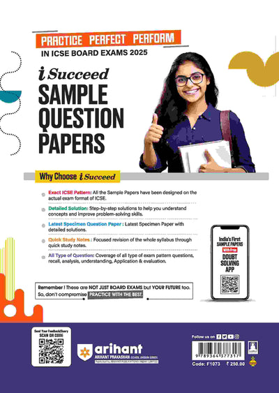 i-Succeed ICSE Chemistry Class 10th | 15 Sample Question Papers | For ICSE Exams 2025