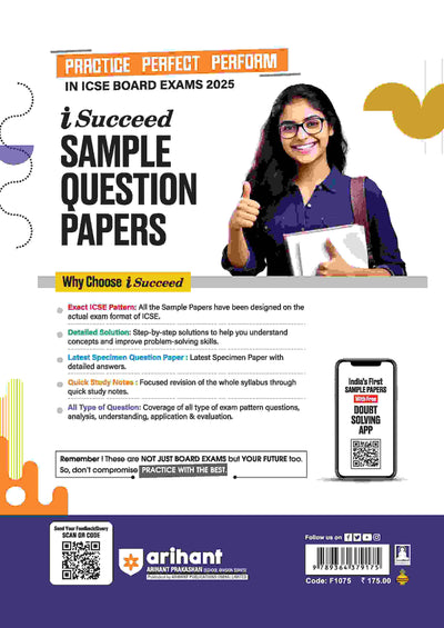 i-Succeed ICSE Biology Class 10th | 15 Sample Question Papers | For ICSE Exams 2025